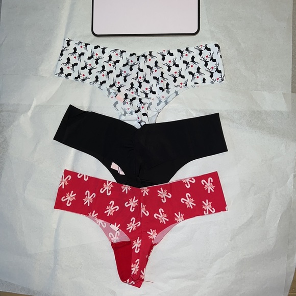 3pcs SMALL Victoria's Secret THONG No Show Panties - Picture 6 of 11